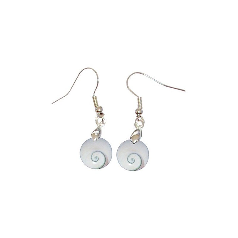 Boucles d’Oreilles Œil de Sainte Lucie Rondes – Porte-bonheur Naturel - Gemio.ch