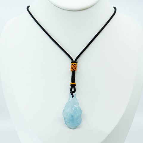 Pendentif en Aigue-Marine Brute - Pureté et Sérénité