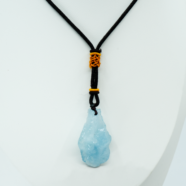 Pendentif en Aigue-Marine Brute - Pureté et Sérénité
