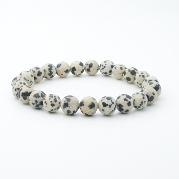 Bracelet en Jaspe Dalmatien – Équilibre et Joie Spontanée - Gemio.ch