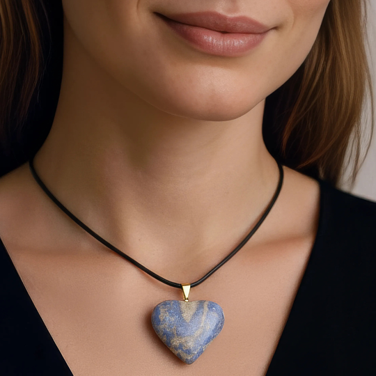 Pendentif Cœur "Intuition & Vérité" - Sodalite Naturelle & Argent