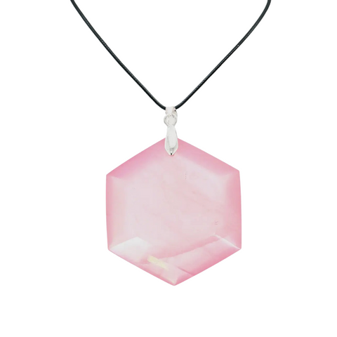 Pendentif Sceau de Salomon en Quartz Rose – Amour & Harmonie Sacrée