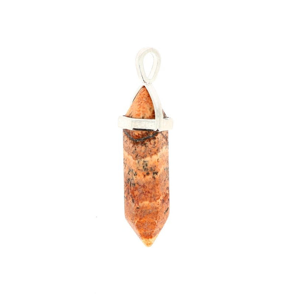 Pendentif Spitze aus Landschaftsjaspis