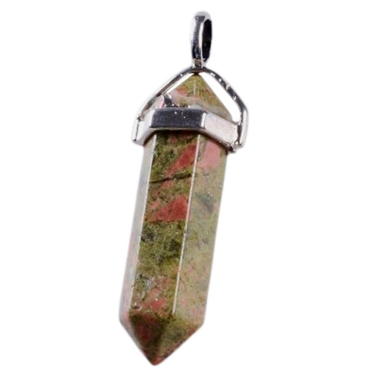Pendentif Pointe en Unakite