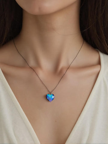 Pendentif Labradorite Cœur Extra 2-2.5 cm