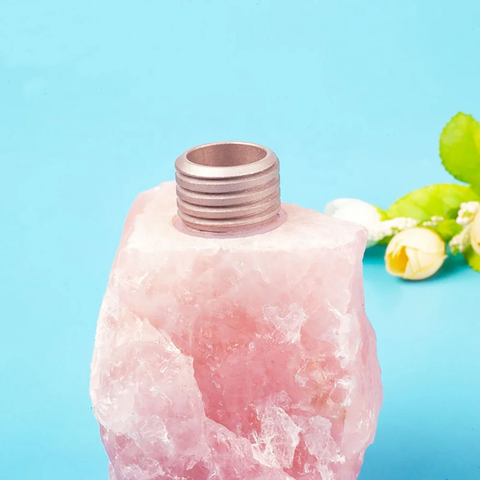 Seifen- oder Lotionsspender aus Rosenquarz