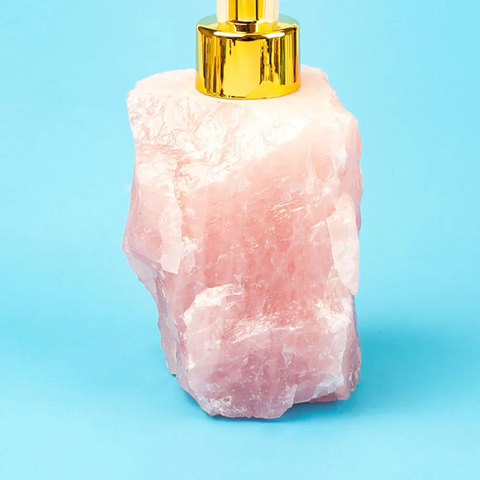 Seifen- oder Lotionsspender aus Rosenquarz