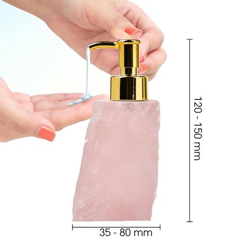 Seifen- oder Lotionsspender aus Rosenquarz