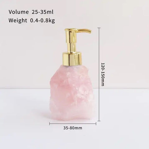 Seifen- oder Lotionsspender aus Rosenquarz