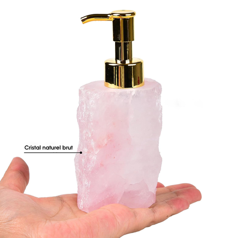 Seifen- oder Lotionsspender aus Rosenquarz