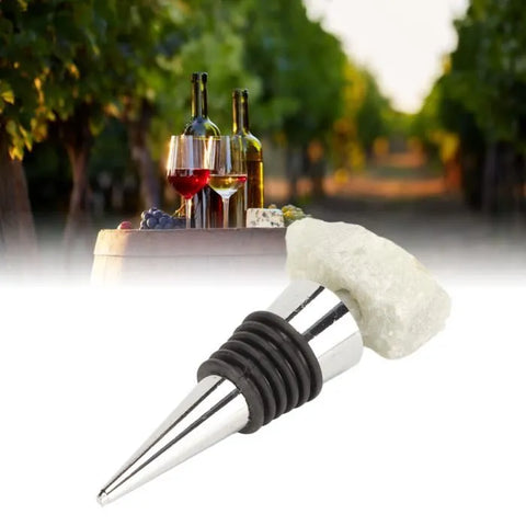 Dekorativer Flaschenverschluss für Wein mit einzigartigen, wunderschönen Rohkristallen