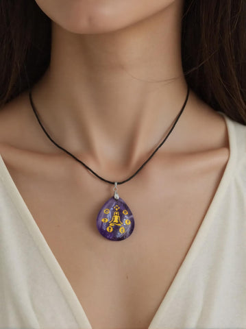 Pendentif Méditation en Améthyste – Sérénité et Connexion Spirituelle