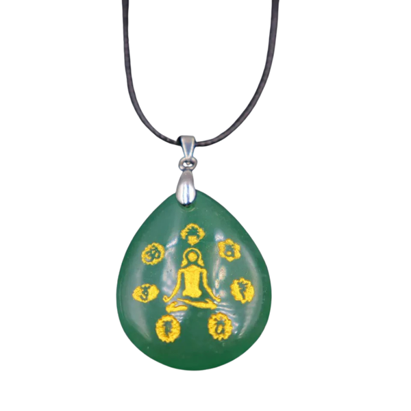 Pendentif Méditation en Aventurine Verte – Abondance et Équilibre - Gemio.ch