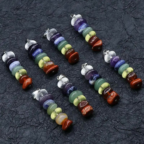 Pendentifs en pierre chips de chakra - Harmonie et Équilibre Énergétique