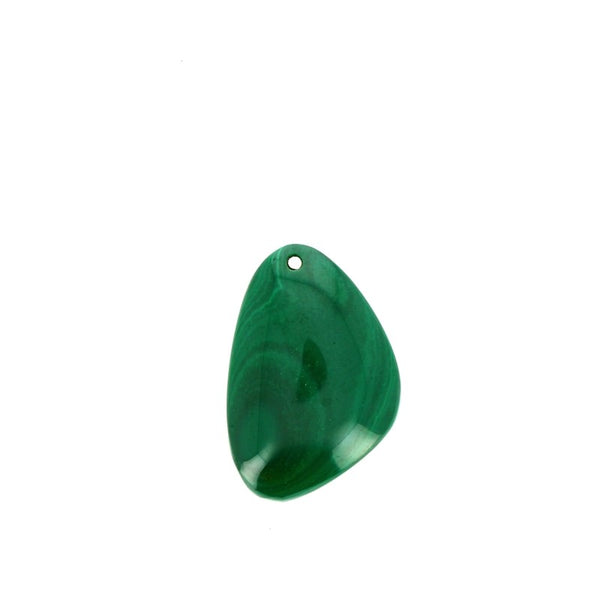 Pendentif en Malachite Véritable Forme Libre 29 x 19 mm (2) - Gemio.ch