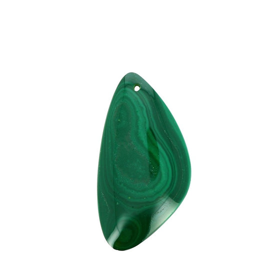 Pendentif en Malachite Véritable Forme Libre 40 x 28 mm