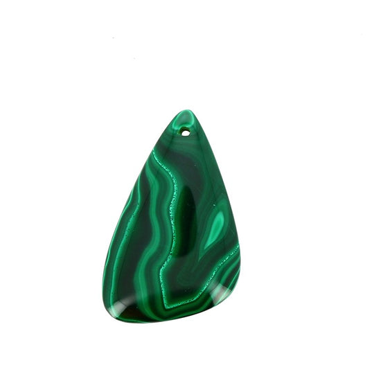 Pendentif en Malachite Véritable Forme Libre 40 x 24 mm