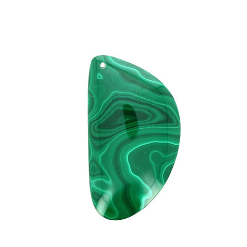 Pendentif en Malachite Véritable Forme Libre 45 x 25 mm