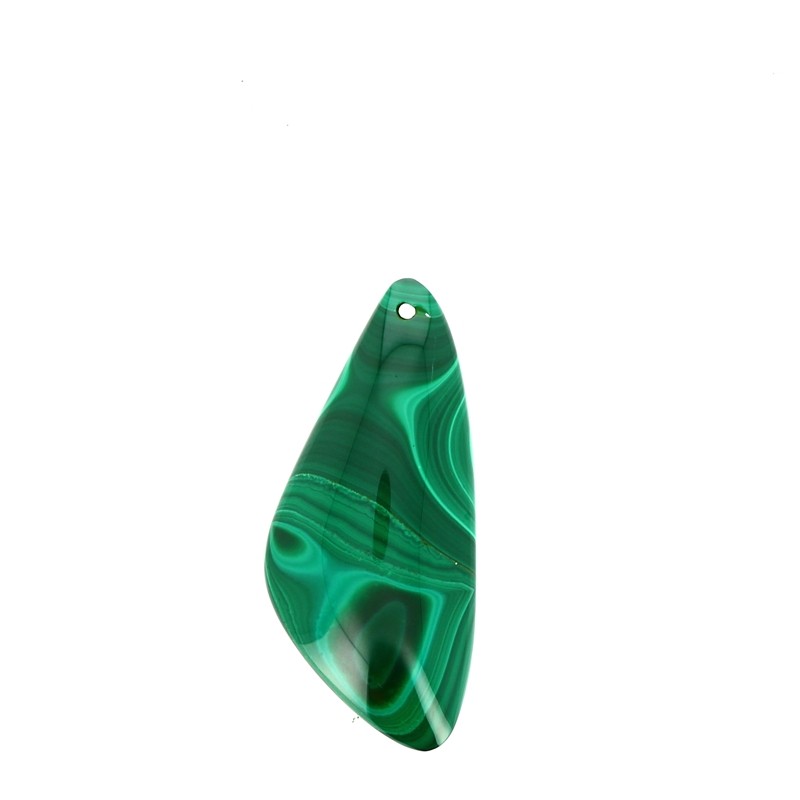 Pendentif en Malachite Véritable Forme Libre 39 x 18 mm - Gemio.ch