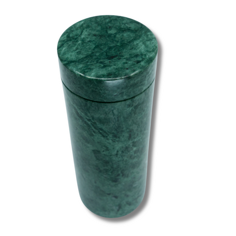 Wasserflasche aus Stein - Türkisfarbige Textur - Erdenergie und natürliche Eleganz