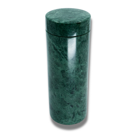 Wasserflasche aus Stein - Türkisfarbige Textur - Erdenergie und natürliche Eleganz