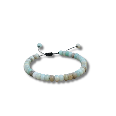 Collection de Bracelets en Perles Naturelles Coupes Droites, Ajustable