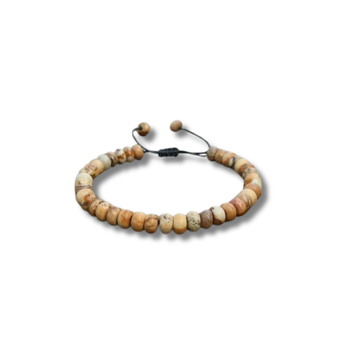 Collection de Bracelets en Perles Naturelles Coupes Droites, Ajustable