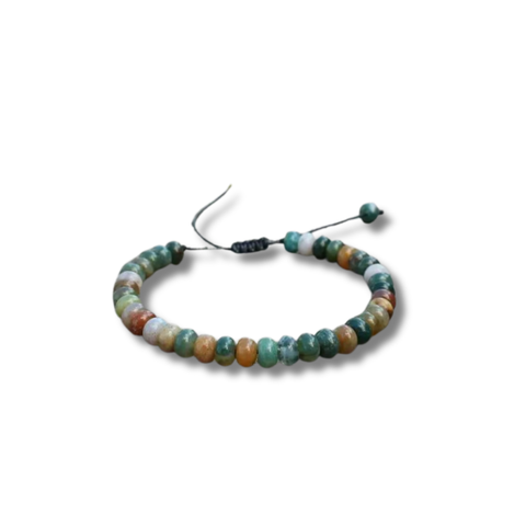 Collection de Bracelets en Perles Naturelles Coupes Droites, Ajustable