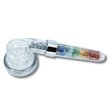 Pommeau de Douche avec Pierres Précieuses Naturelles - 7 Chakras - Équilibre Énergétique et Bien-être au Quotidien