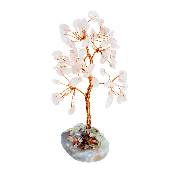 Kristallbaum aus Rosenquarz - Liebe und Beruhigung