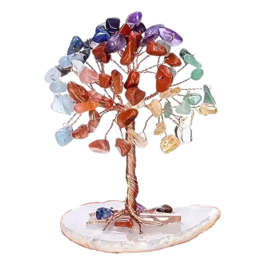 Arbre en Pierres Naturelles des 7 Chakras - Équilibre et Sérénité