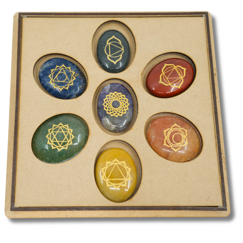 Ensembles de Pierres de Guérison en Cristaux pour les 7 Chakras - Pierres Précieuses pour l'Équilibrage des Chakras avec Coffret