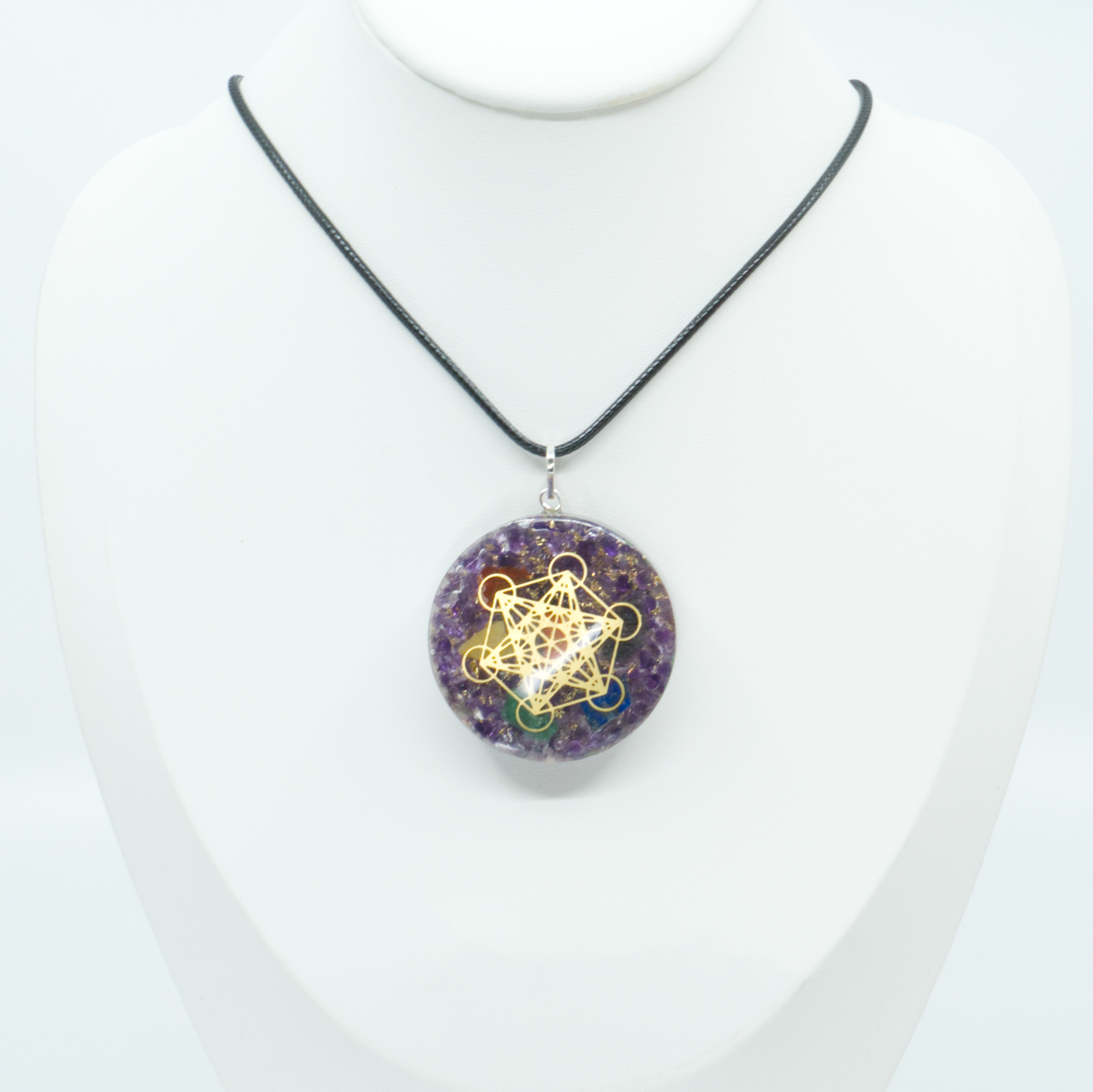 Pendentif en Améthyste Chargé en Énergie Reiki Orgon - Protection EMF et Purification Spirituelle - Gemio.ch