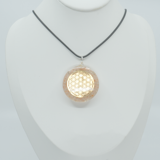 Pendentif en Sunstone Chargé en Énergie Reiki Orgon - Énergie Solaire et Protection EMF