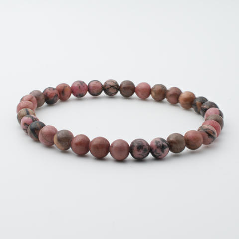 Bracelet en Rhodonite – Guérison Émotionnelle et Compassion