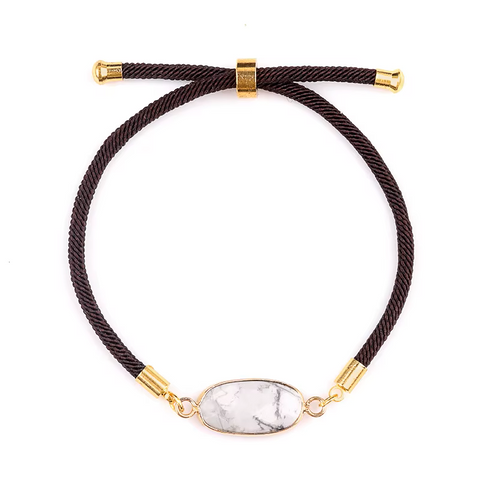 Collection Bracelet Médaillon Ovale Facettée en Pierres Naturelles