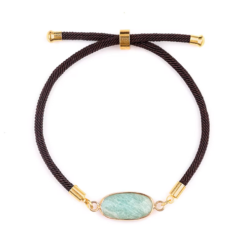 Collection Bracelet Médaillon Ovale Facettée en Pierres Naturelles