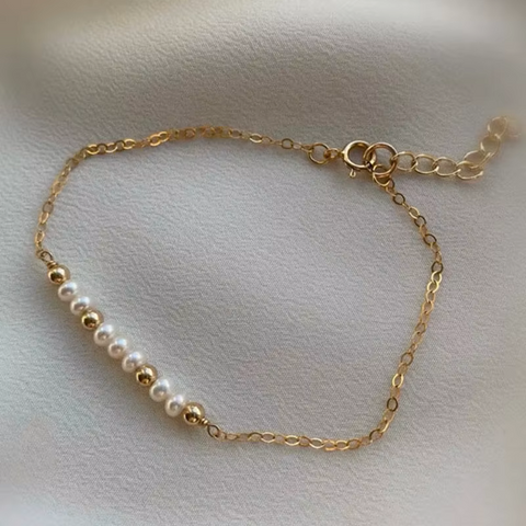 Collection Bracelet Fin en Pierres Naturelles Facettées de 3mm & Chaîne Or