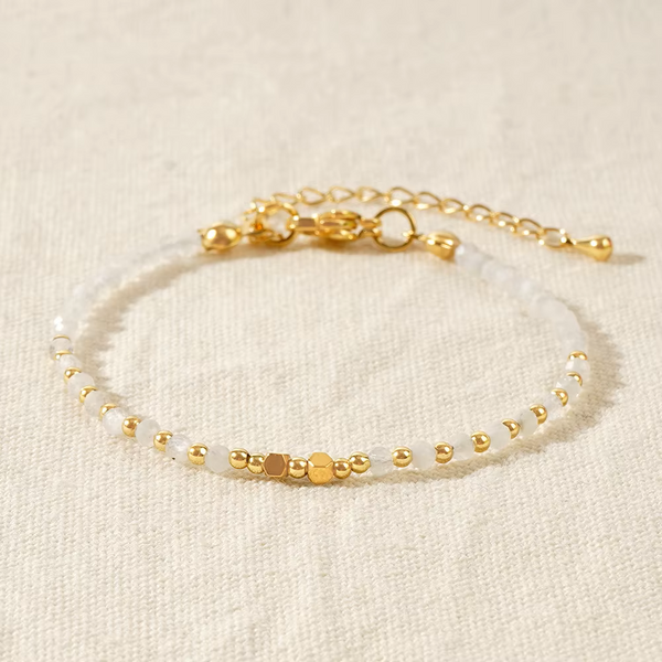 Collection Bracelets Perles Facettées de 2 et 3 mm en Pierres Naturelles - Gemio.ch