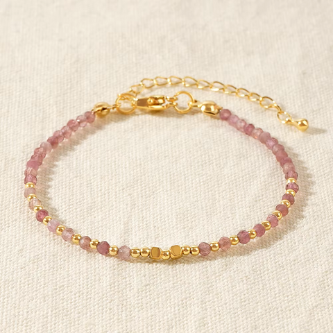 Collection Bracelets Perles Facettées de 2 et 3 mm en Pierres Naturelles