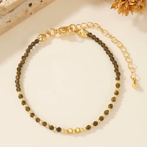 Collection Bracelets Perles Facettées de 2 et 3 mm en Pierres Naturelles