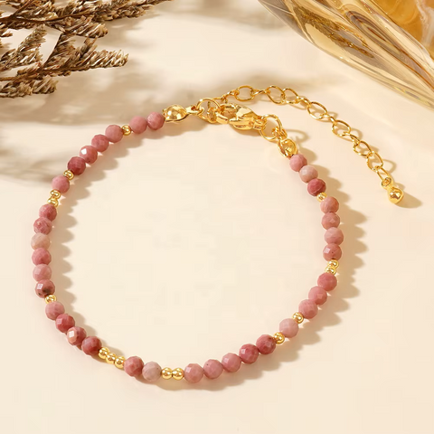 Collection Bracelets Perles Facettées de 2 et 3 mm en Pierres Naturelles