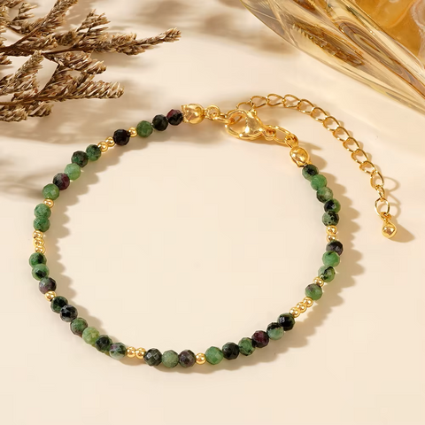 Collection Bracelets Perles Facettées de 2 et 3 mm en Pierres Naturelles