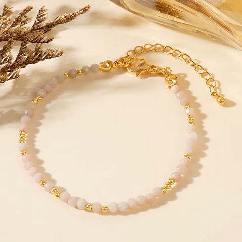 Collection Bracelets Perles Facettées de 2 et 3 mm en Pierres Naturelles