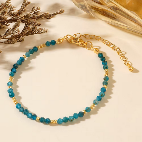 Collection Bracelets Perles Facettées de 2 et 3 mm en Pierres Naturelles