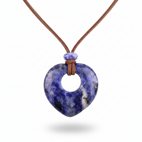 Pendentif Talisman Chance & Bénédiction - Cœur en Pierre Naturelle
