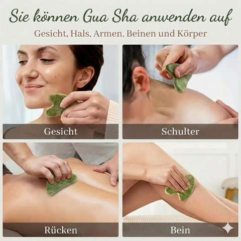 Ensemble Spa Visage & Corps - Rouleau Silencieux Texturé et Gua Sha en Jade