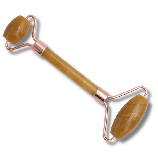 Rouleau de Massage en Aventurine Jaune - Joie et Vitalité pour Votre Visage