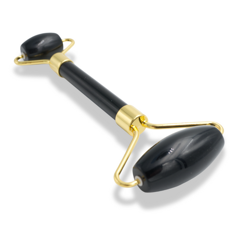 Rouleau de Massage en Obsidienne Noire - Protection et Purification pour votre Peau