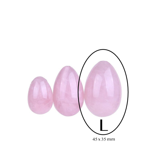 Yoni-Eier aus Rosenquarz, unbeschädigt